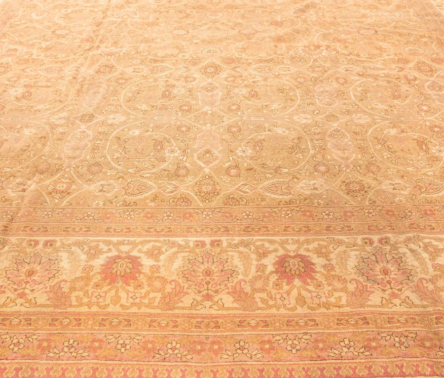 Fine Antique Indian Amritsar Botanic Carpet (Size Adjusted) BB3852