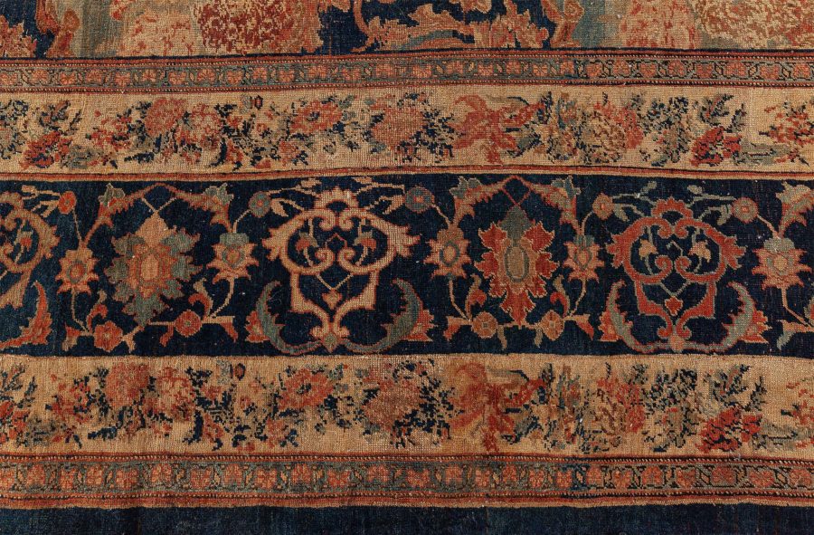 Large Antique Bidjar Botanic Handmade Wool Rug (Size Adjusted) BB3931