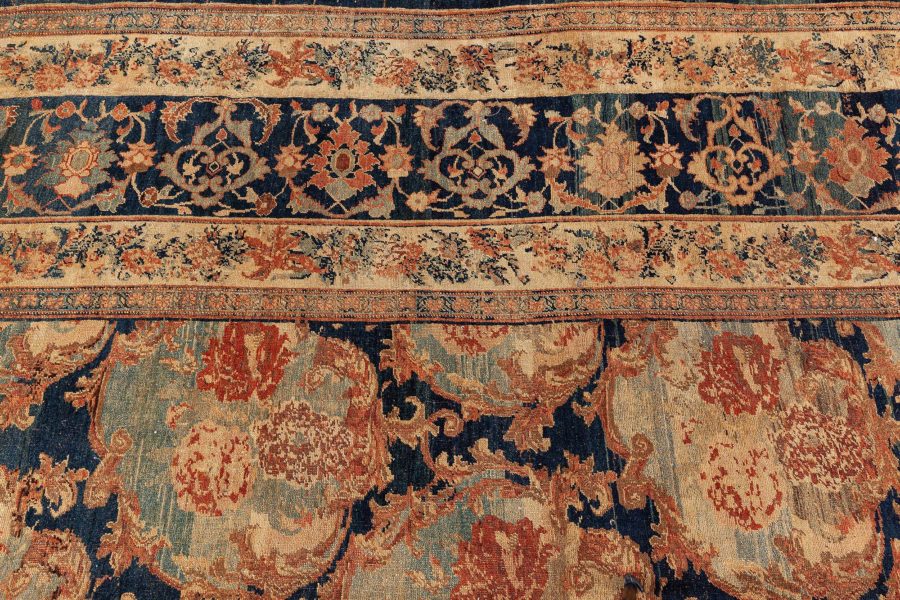 Large Antique Bidjar Botanic Handmade Wool Rug (Size Adjusted) BB3931