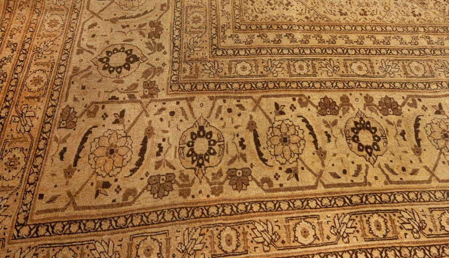 Oversized Antique Persian Tabriz Handmade wool Carpet BB3952