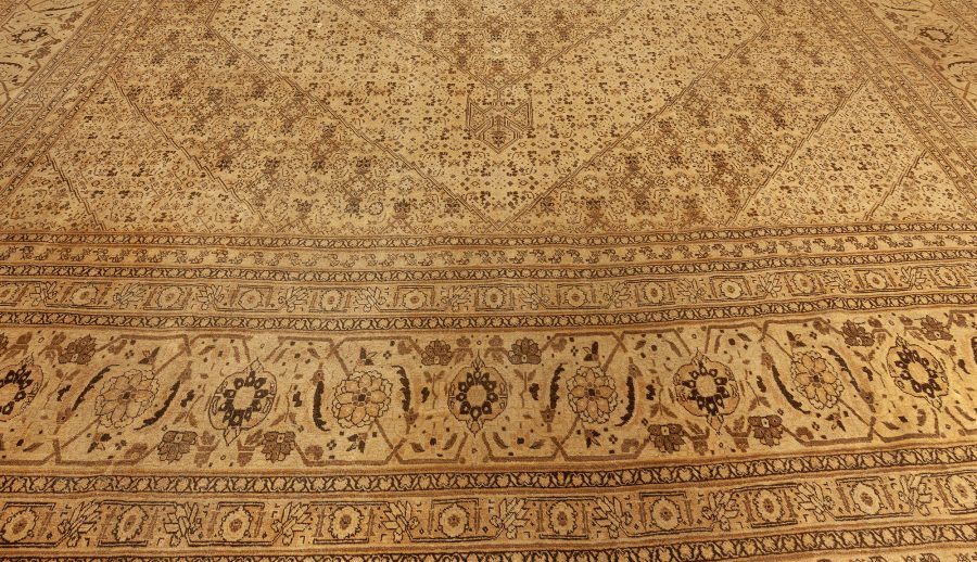 Oversized Antique Persian Tabriz Handmade wool Carpet BB3952