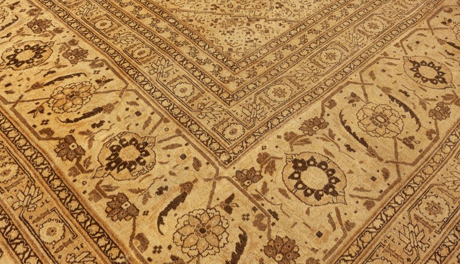 Oversized Antique Persian Tabriz Handmade wool Carpet BB3952