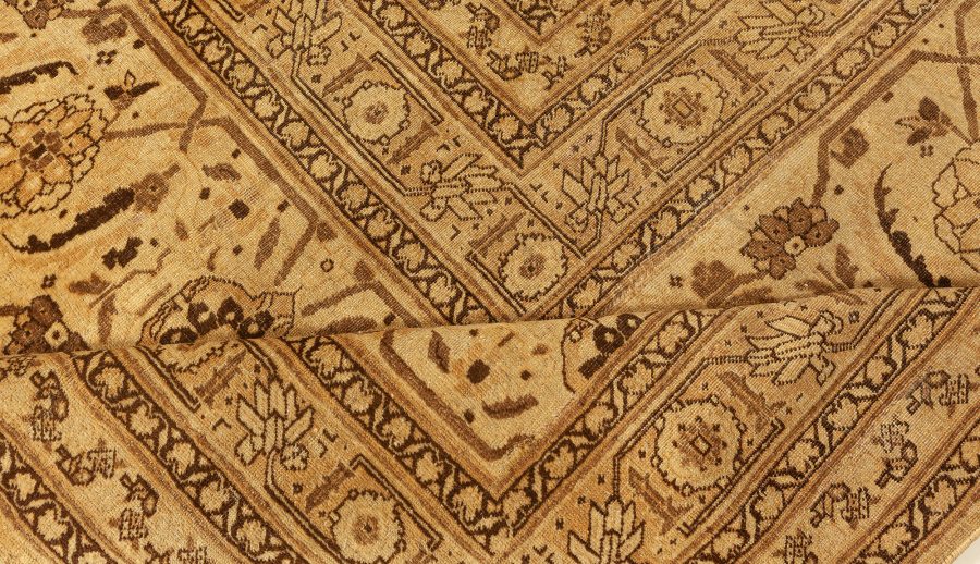 Oversized Antique Persian Tabriz Handmade wool Carpet BB3952