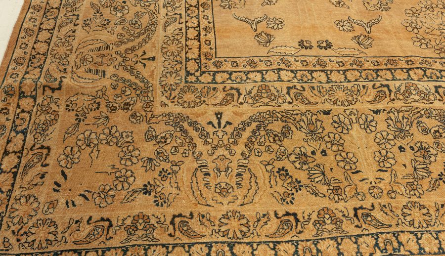 Vintage Persian Kirman Camel Handwoven Wool Rug BB4100