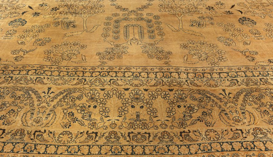Vintage Persian Kirman Camel Handwoven Wool Rug BB4100
