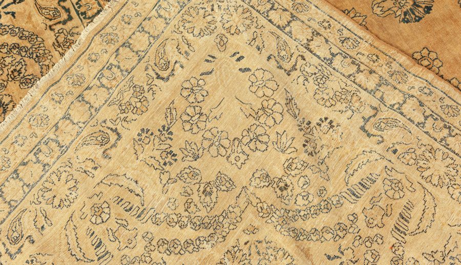 Vintage Persian Kirman Camel Handwoven Wool Rug BB4100