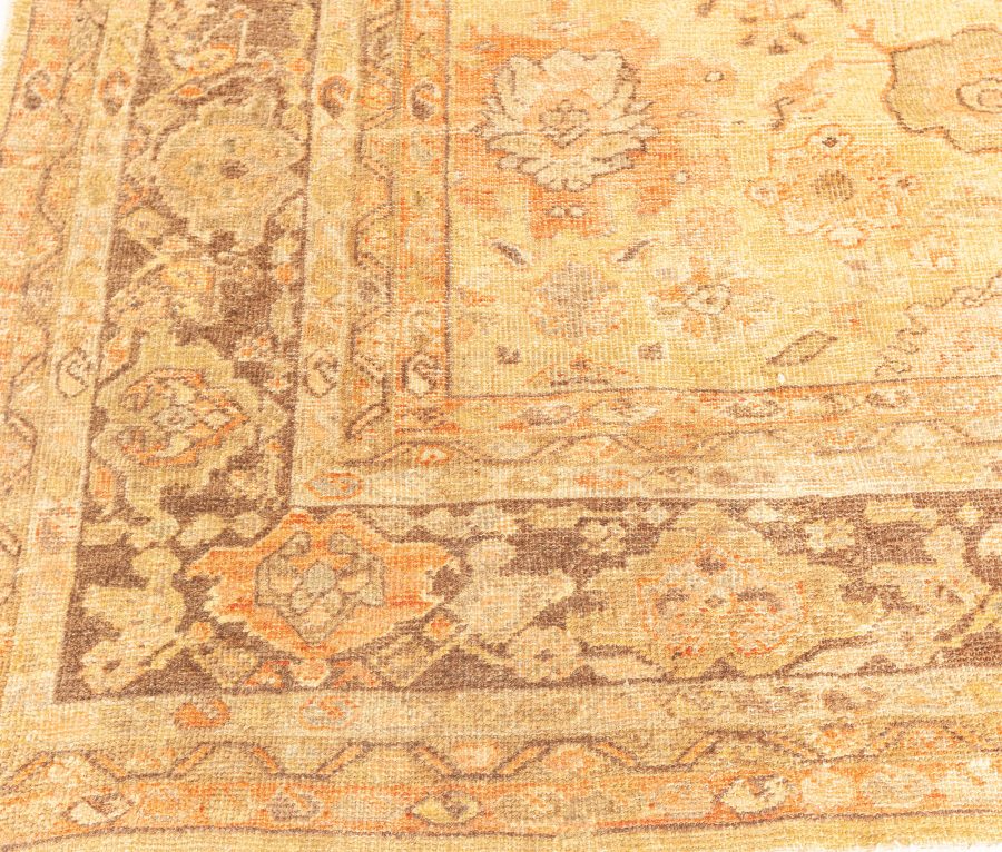 19th Century Persian Sultanabad Botanic Handmade Wool Rug BB4106