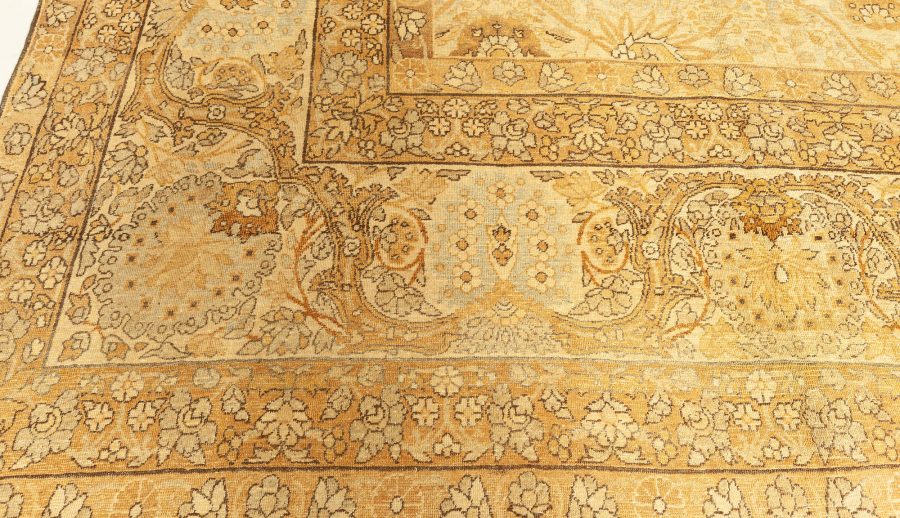 Authentic 19th Century Persian Kirman Handmade Wool Rug BB4128