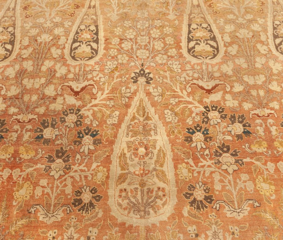 Antique Persian Tabriz Handwoven Wool Rug BB4134