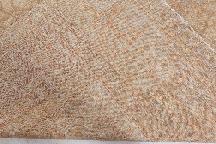 Antique Indian Amritsar Botanic Handmade Wool Rug BB4283