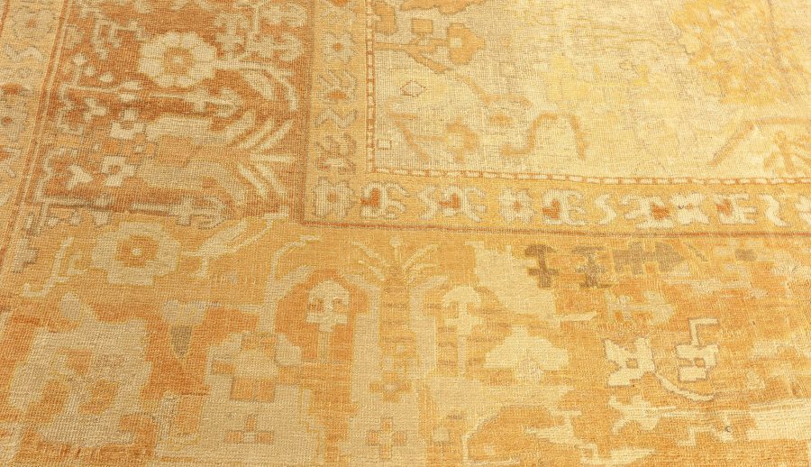 Antique Indian Amritsar Botanic Handmade Wool Rug BB4283