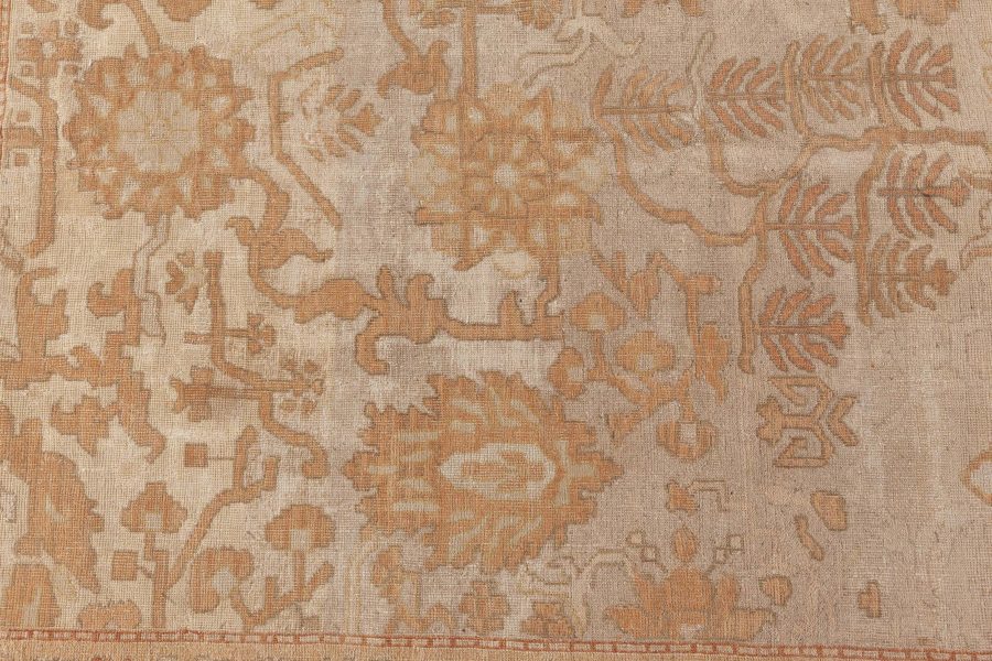 Antique Indian Amritsar Botanic Handmade Wool Rug BB4283