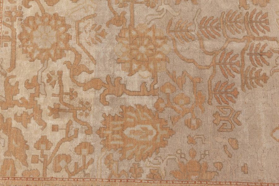 Antique Indian Amritsar Botanic Handmade Wool Rug BB4283