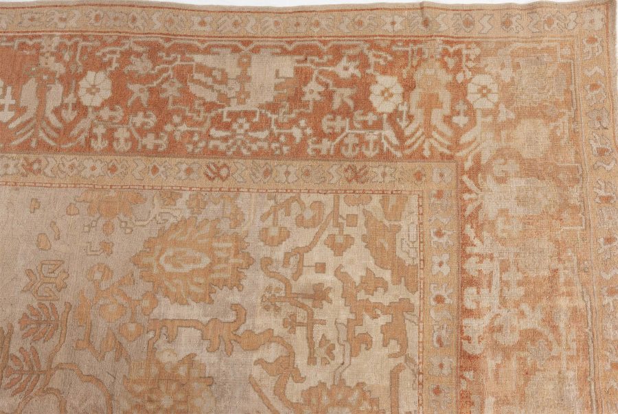 Antique Indian Amritsar Botanic Handmade Wool Rug BB4283