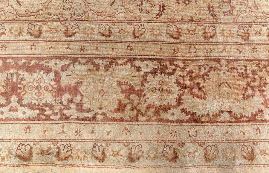 Authentic Early 20th Century Indian Amritsar Brown Rug BB4312