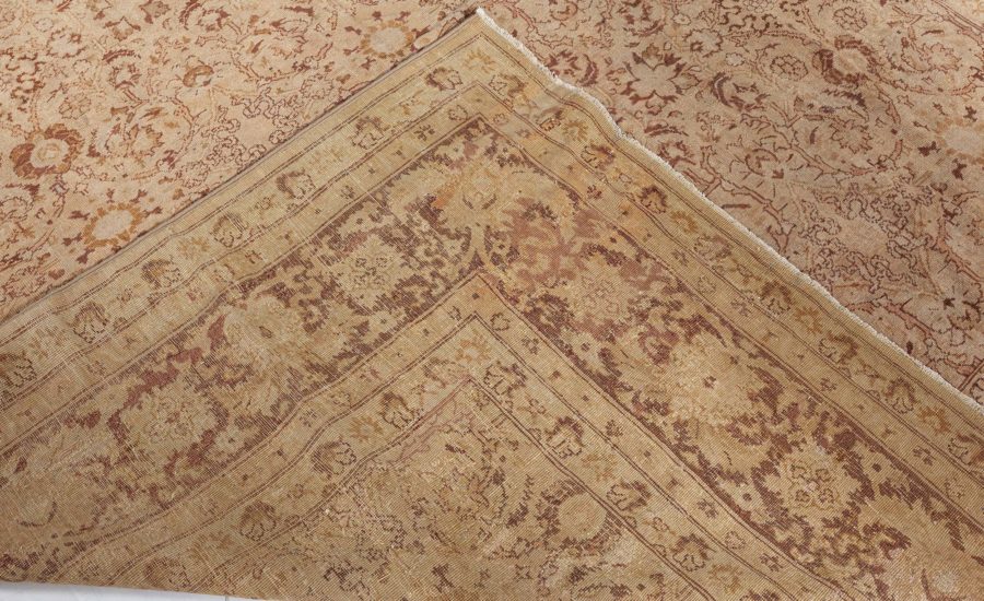 Authentic Early 20th Century Indian Amritsar Brown Rug BB4312