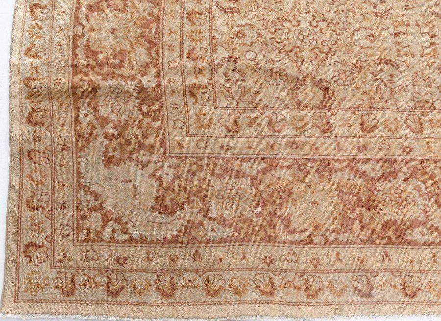 Authentic Early 20th Century Indian Amritsar Brown Rug BB4312