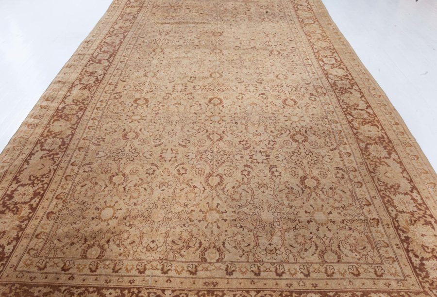 Authentic Early 20th Century Indian Amritsar Brown Rug BB4312