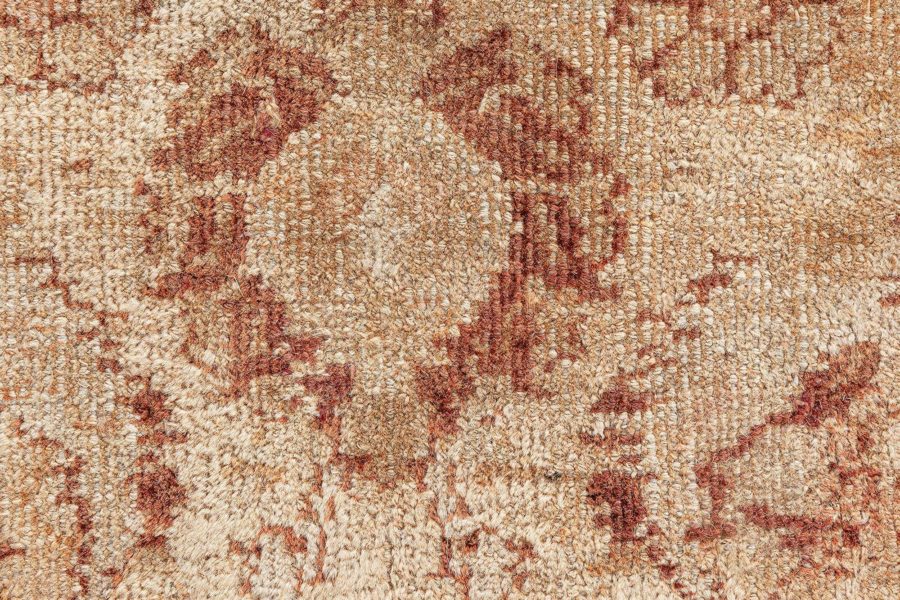 Authentic Early 20th Century Indian Amritsar Brown Rug BB4312