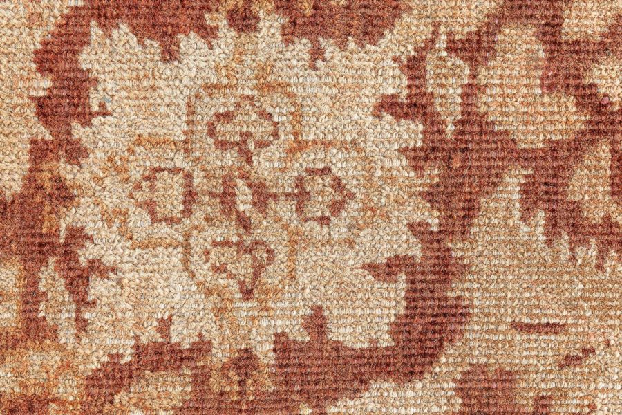 Authentic Early 20th Century Indian Amritsar Brown Rug BB4312