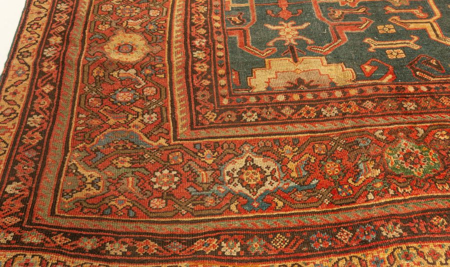 Fine Antique Persian Sultanabad Red, Blue, Yellow Rug BB4331