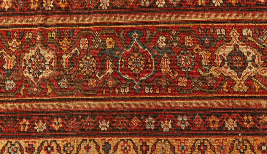 Fine Antique Persian Sultanabad Red, Blue, Yellow Rug BB4331