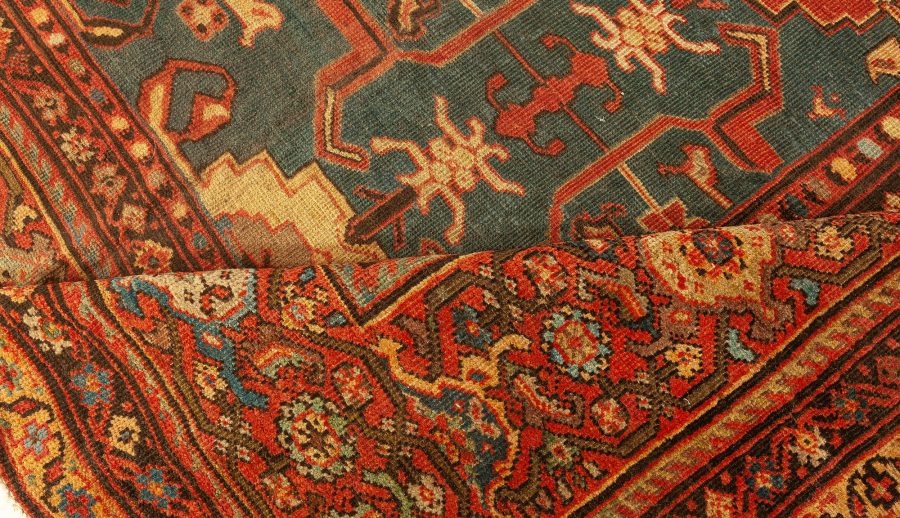 Fine Antique Persian Sultanabad Red, Blue, Yellow Rug BB4331