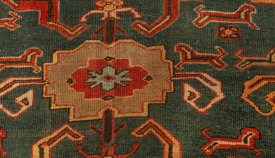 Fine Antique Persian Sultanabad Red, Blue, Yellow Rug BB4331