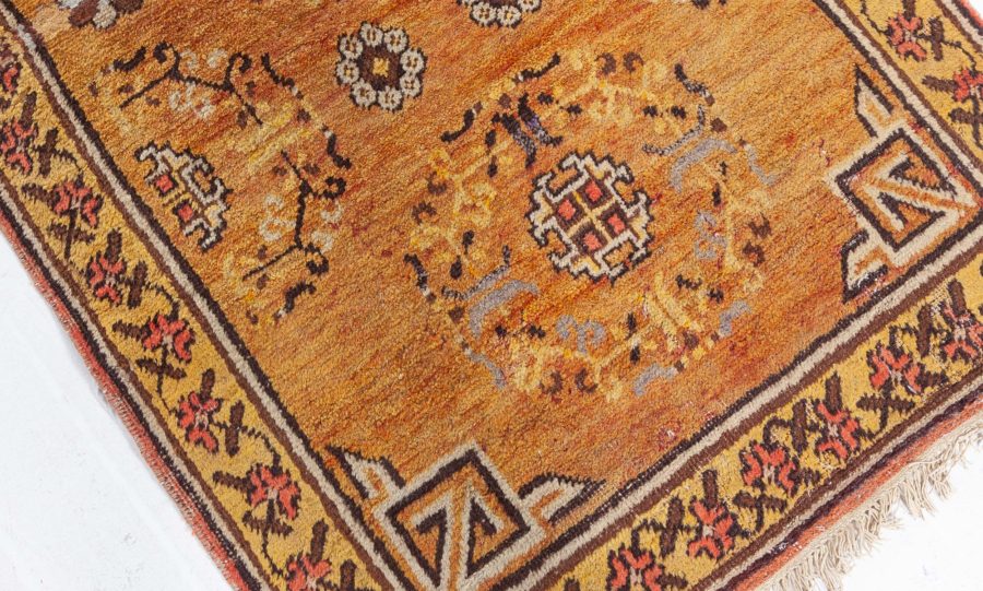 Vintage Samarkand (Khotan) Golden Yellow Rug BB4376