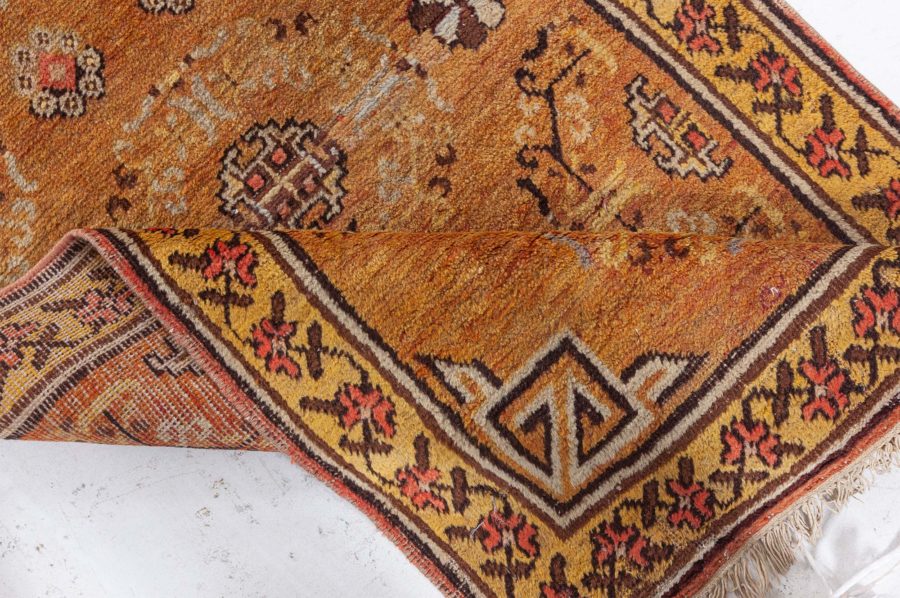 Vintage Samarkand (Khotan) Golden Yellow Rug BB4376