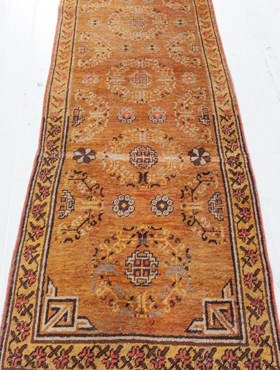 Vintage Samarkand (Khotan) Golden Yellow Rug BB4376