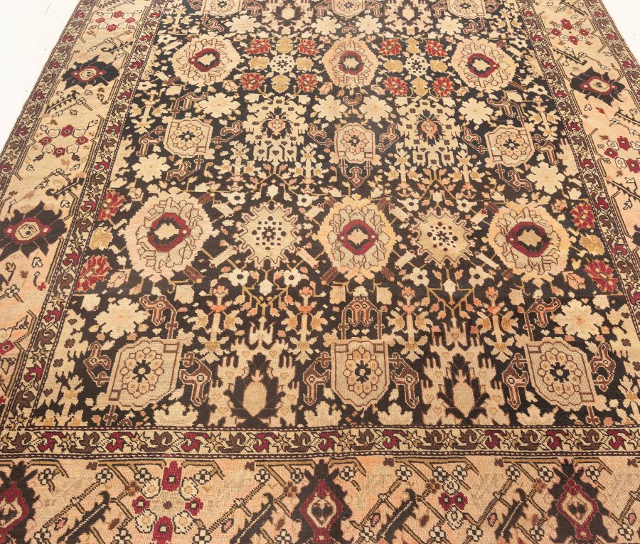 Authentic 19th Century Karabagh Botanic Handmade Wool Carpet BB4440