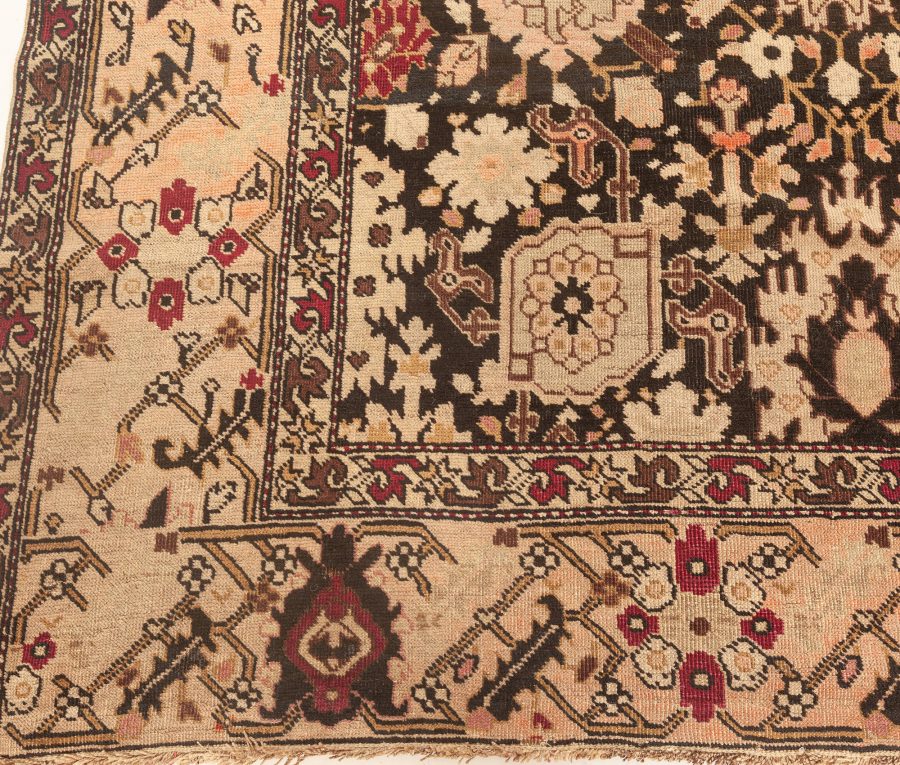 Authentic 19th Century Karabagh Botanic Handmade Wool Carpet BB4440