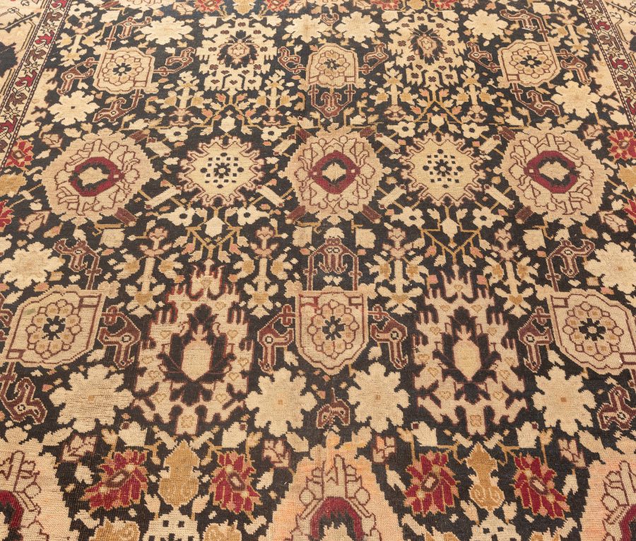 Authentic 19th Century Karabagh Botanic Handmade Wool Carpet BB4440