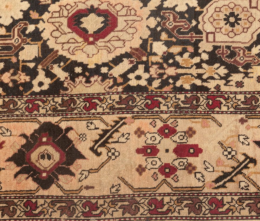 Authentic 19th Century Karabagh Botanic Handmade Wool Carpet BB4440