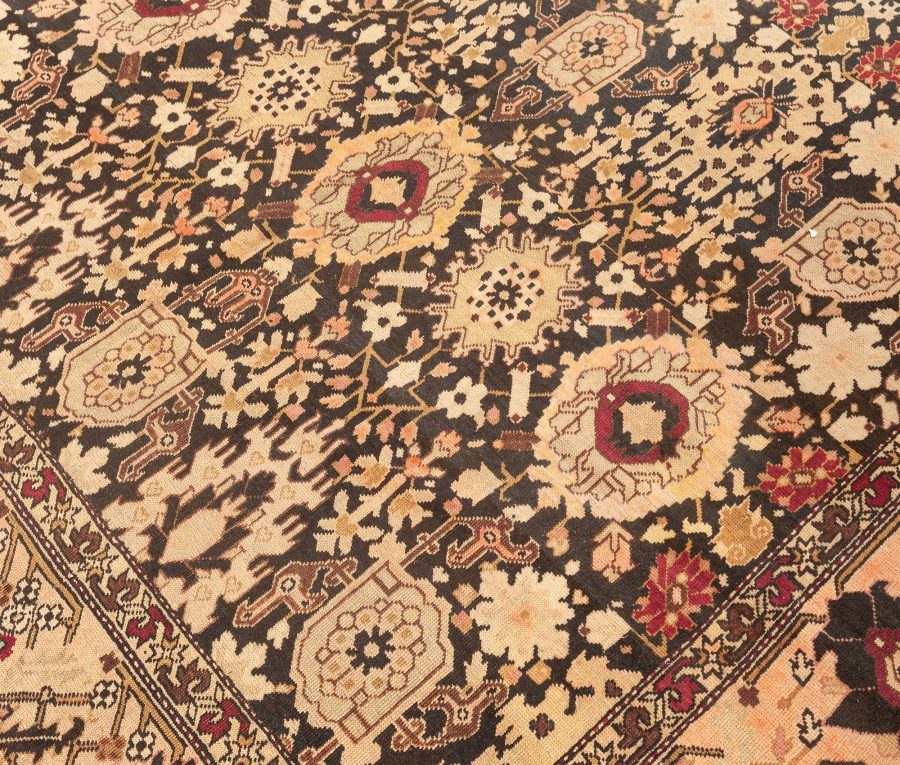 Authentic 19th Century Karabagh Botanic Handmade Wool Carpet BB4440