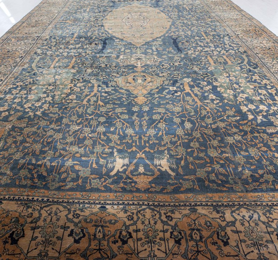 Fine Antique Indian Handmade Wool Rug BB4476