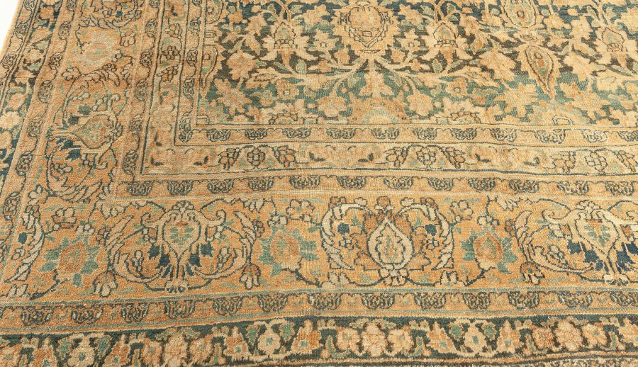 Authentic 19th Century Persian Meshad Handmade Wool Rug BB4657