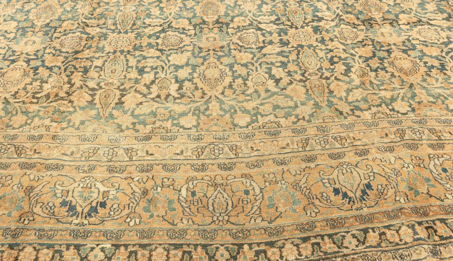 Authentic 19th Century Persian Meshad Handmade Wool Rug BB4657