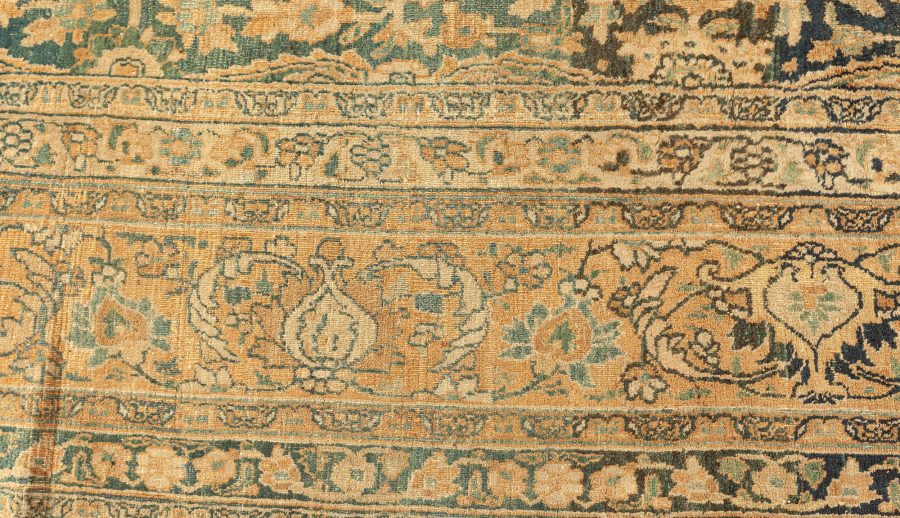 Authentic 19th Century Persian Meshad Handmade Wool Rug BB4657