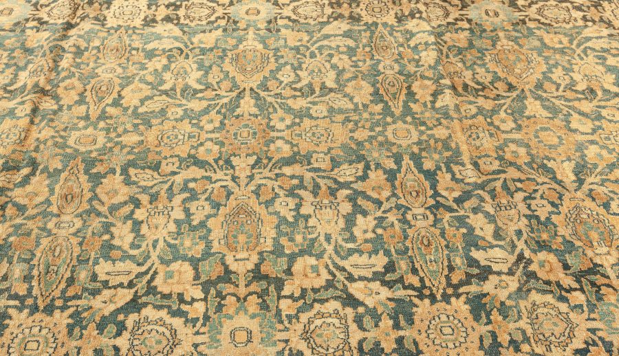 Authentic 19th Century Persian Meshad Handmade Wool Rug BB4657