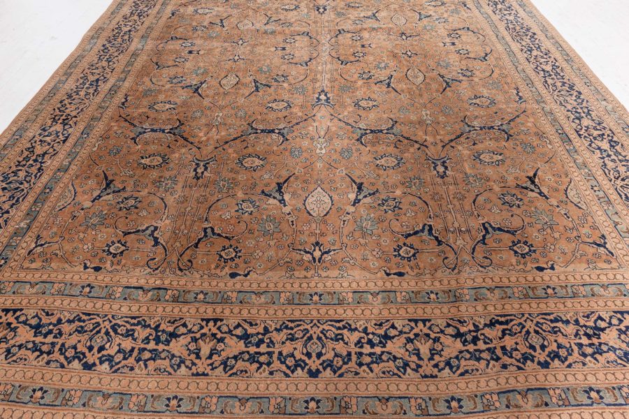 Antique Persian Tabriz Camel Handmade Wool Rug BB4671