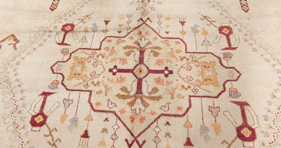 Authentic 19th Century Indian Amritsar Handmade Wool Rug BB4685