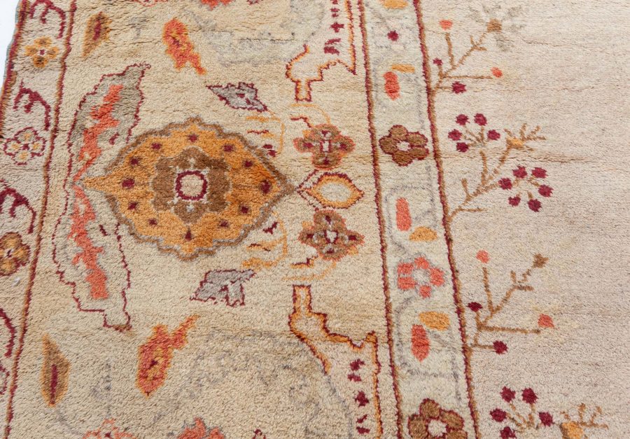 Authentic 19th Century Indian Amritsar Handmade Wool Rug BB4685