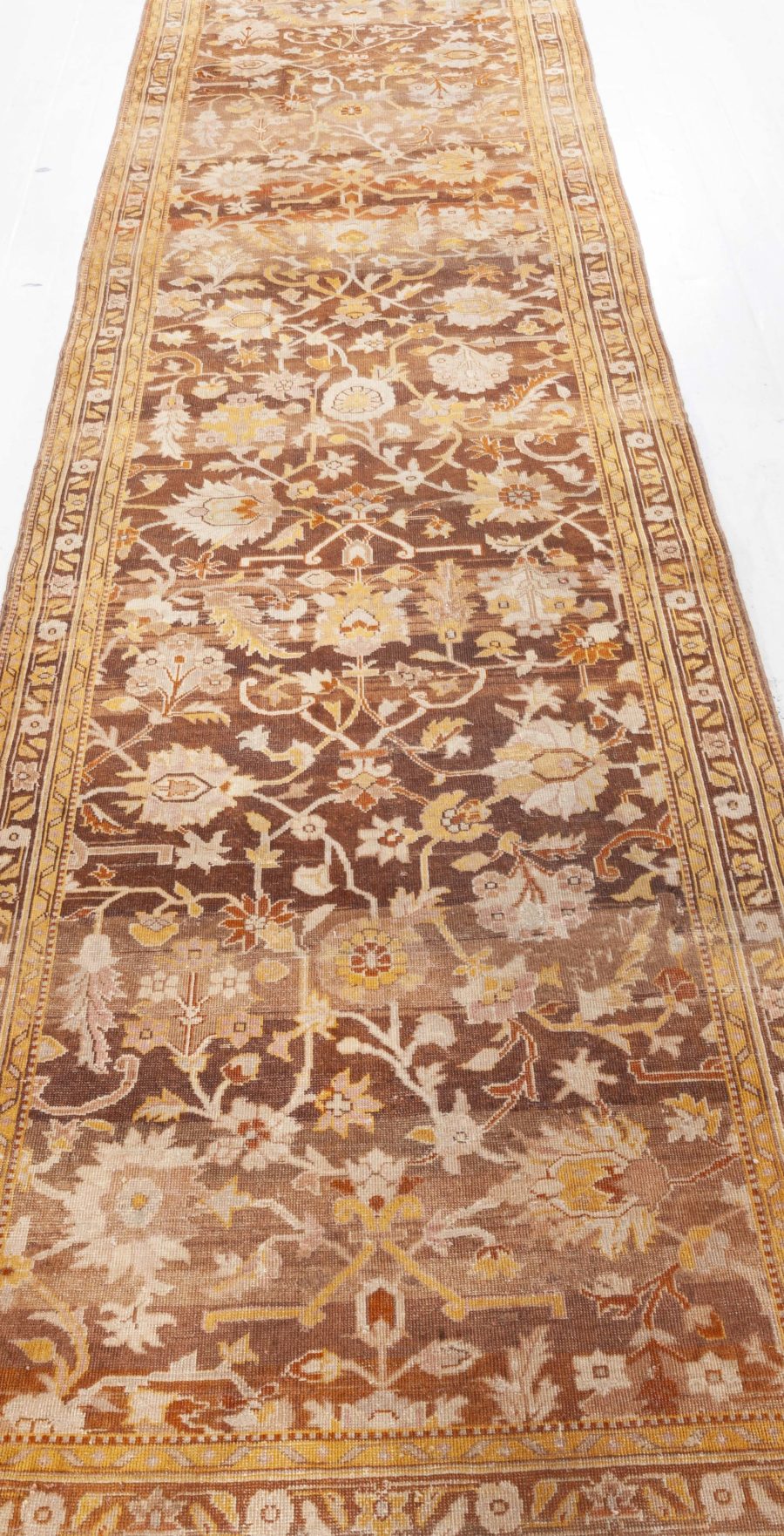 One-of-a-kind Vintage Indian Amritsar Narrow & Long Handmade Wool Runner BB4894