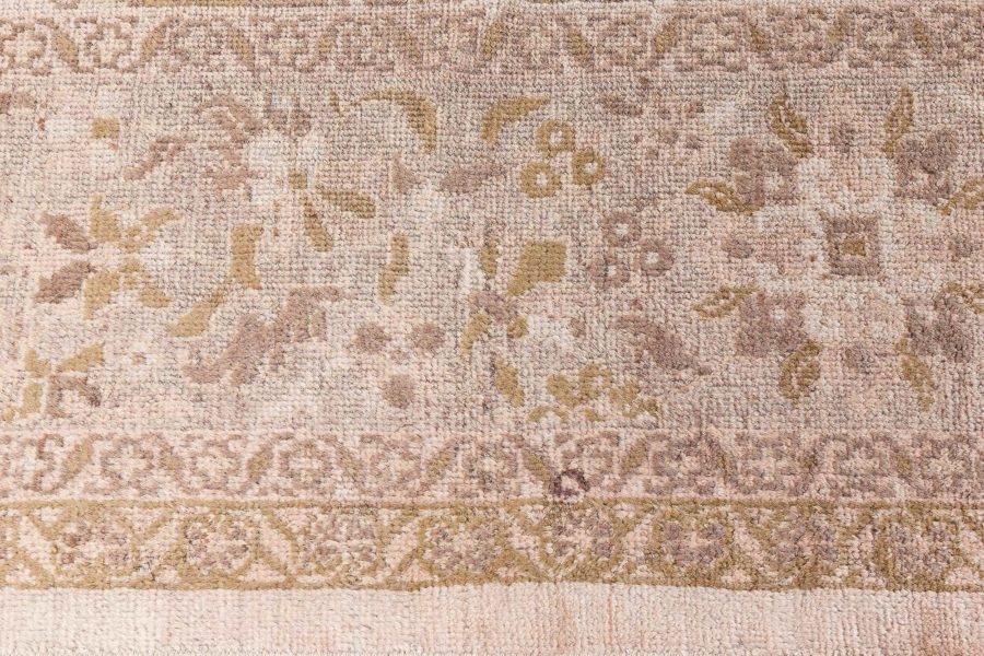 Antique Persian Sultanabad Tan, Taupe and Brown Handwoven Wool Rug BB4925