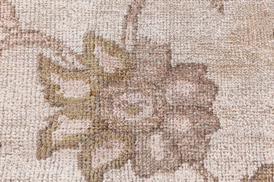 Antique Persian Sultanabad Tan, Taupe and Brown Handwoven Wool Rug BB4925