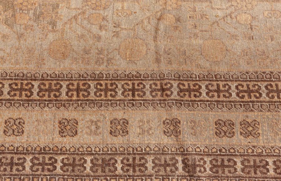 One-of-a-kind Vintage Samarkand Handmade Wool Rug BB4968