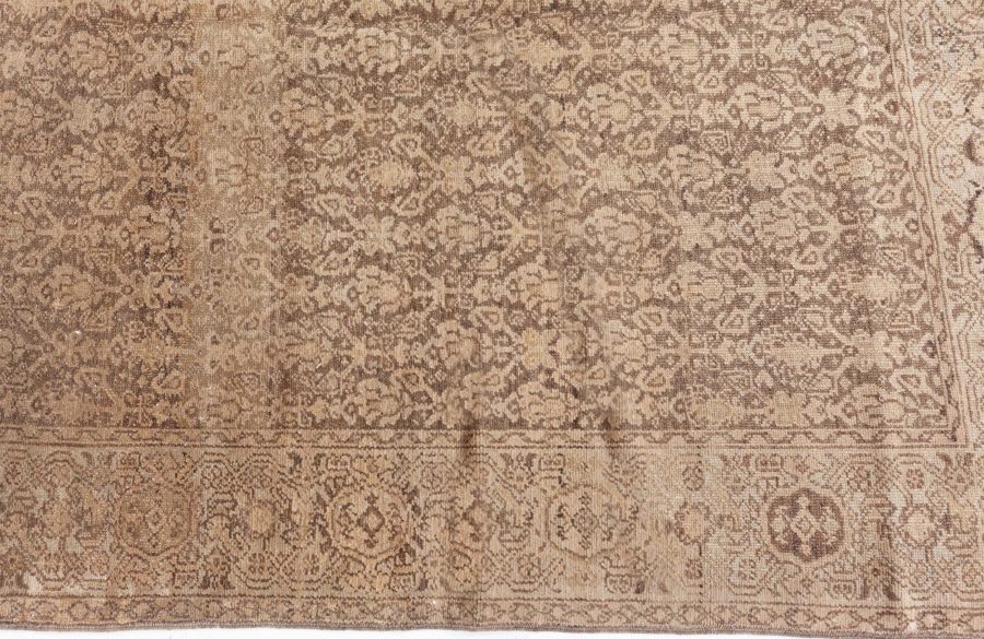 1900s Persian Malayer Floral Design Handmade Wool Rug BB5047