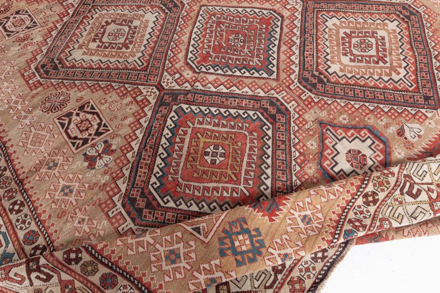 One-of-a-kind 19th Century Caucasian Shirvan Handmade Wool Rug BB5070